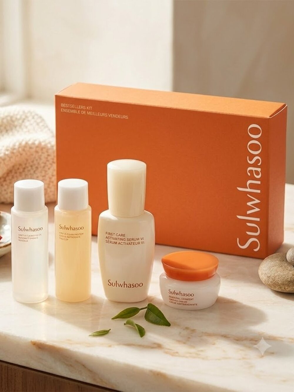 Sulwhasoo 4pc Bestsellers Kit Cleansing Oil Foam Activating Serum Firm Cream NEW